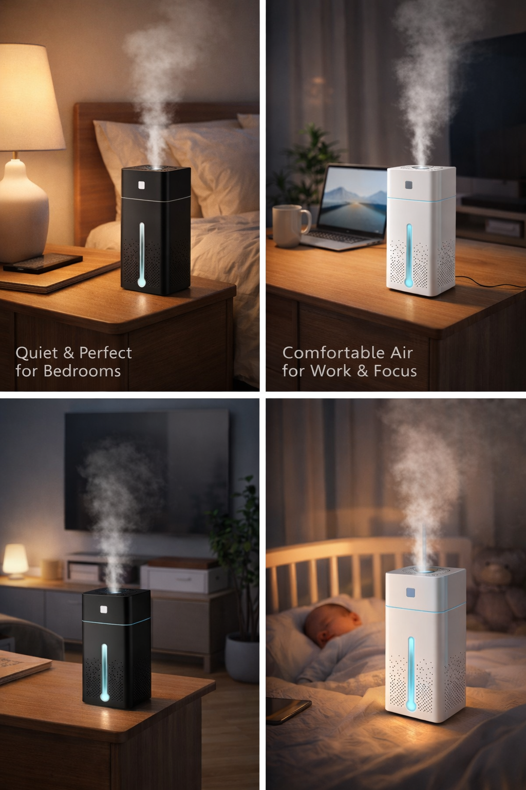 Quiet Ultrasonic Bedroom Humidifier
